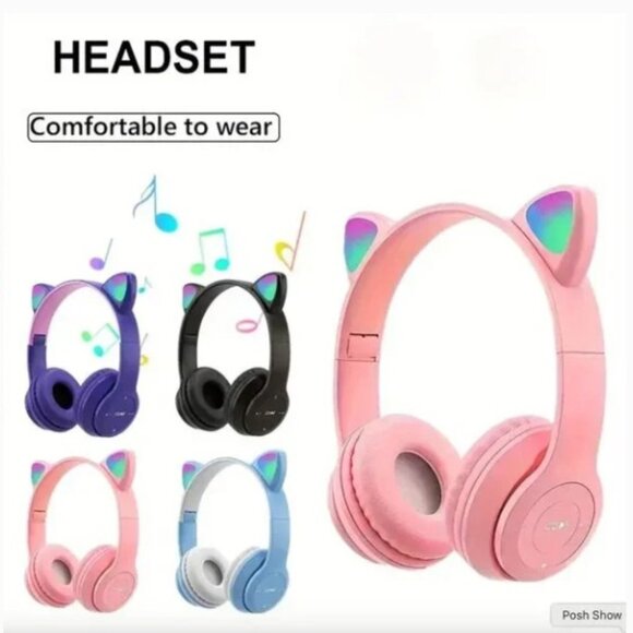 Wireless Bluetooth Cute Cat Ear Headphones - Picture 4 of 6